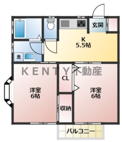 大田区田園調布のアパートの間取り