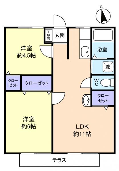 ロイヤルタカダヤＢの間取り