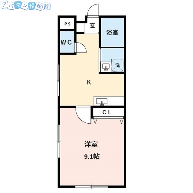 新潟市中央区東中通１番町のアパートの間取り