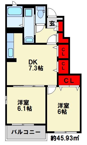 フェリオ　C棟の間取り