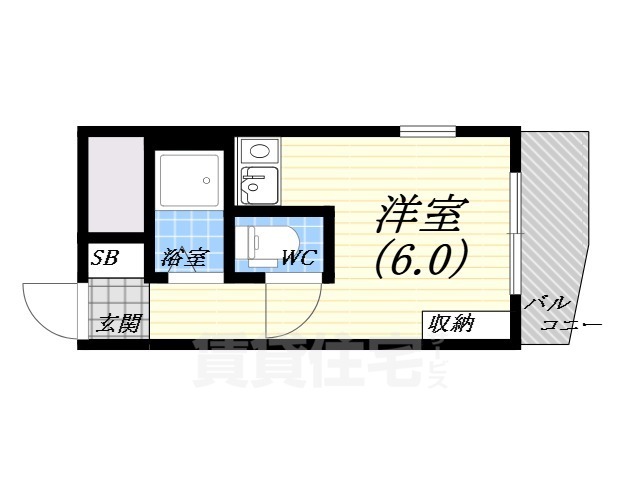 西宮市末広町のマンションの間取り