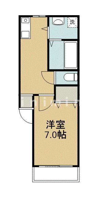 熊本市南区城南町下宮地のアパートの間取り