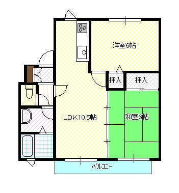 コーポ米島の間取り