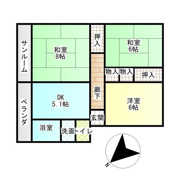 山背台マンションの間取り