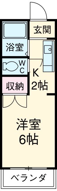 袋井市方丈のアパートの間取り