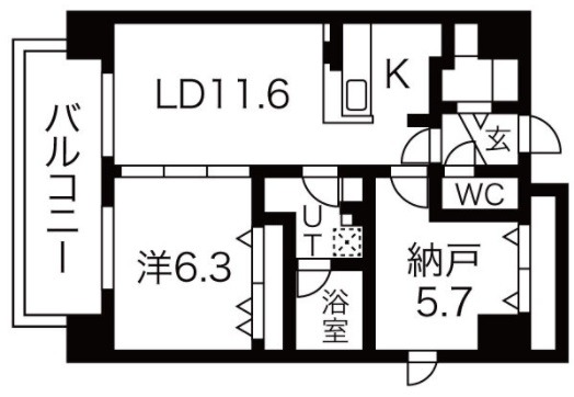 堺市堺区市之町東のマンションの間取り