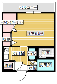 シャルール健軍本町の間取り