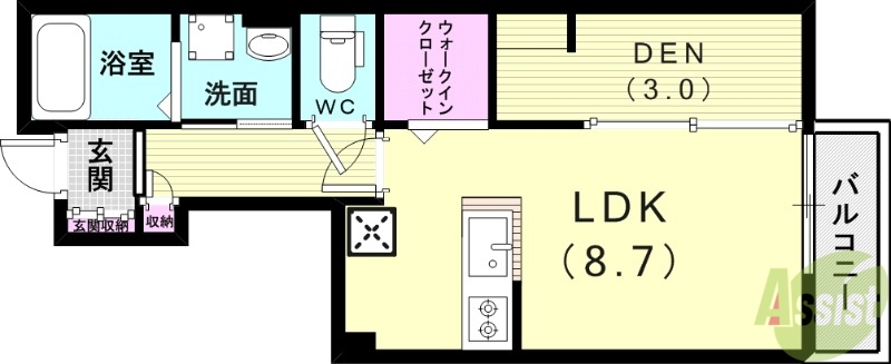 ベルリード須磨関守町の間取り