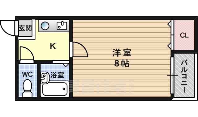 大阪市西淀川区柏里のマンションの間取り