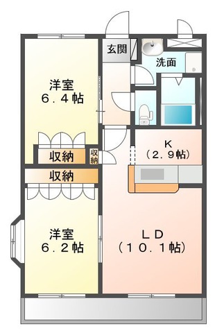 クローバーグリーン　IIの間取り