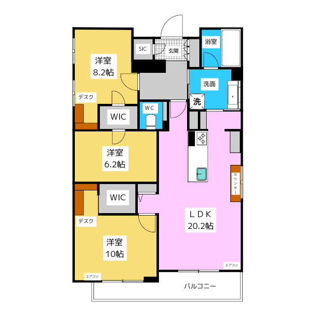 シャーメゾン新瑞橋の間取り