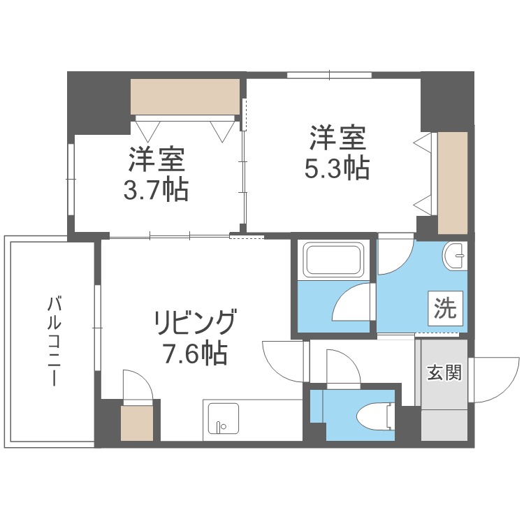 クリオ札幌大通の間取り