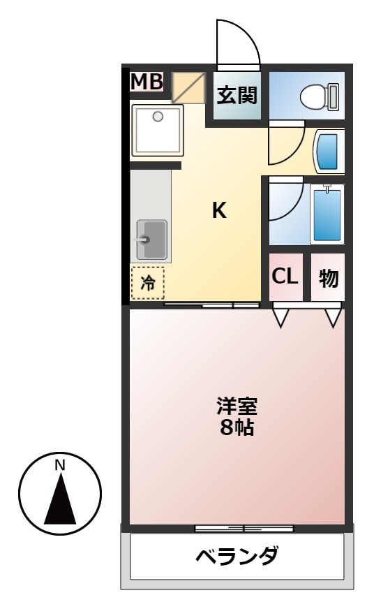 SurplusISky hills　Ａ棟の間取り