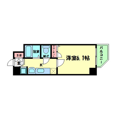 プレサンス中之島公園グラシアの間取り