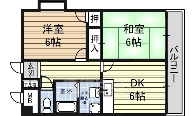 名古屋市中村区鳥居西通のマンションの間取り