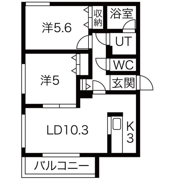 ブランシャール発寒の間取り