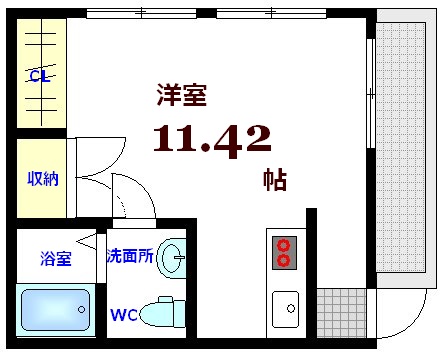 広島市安佐南区長束のマンションの間取り