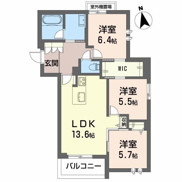 シャーメゾン加納沓井の間取り