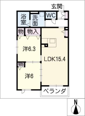 グラディアス日永の間取り