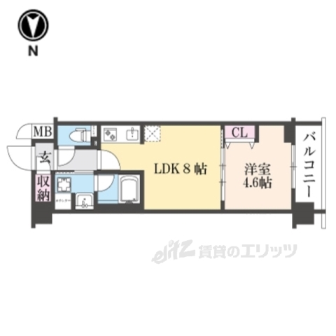 ベラジオ雅び東寺ＷＥＳＴの間取り