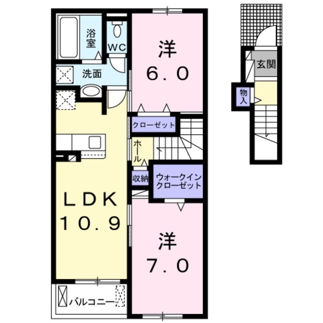 クラール北永井Ａの間取り