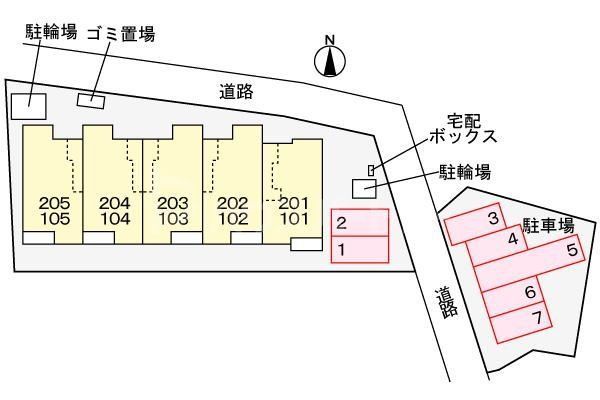 【シャルマン　コリーヌの駐車場】