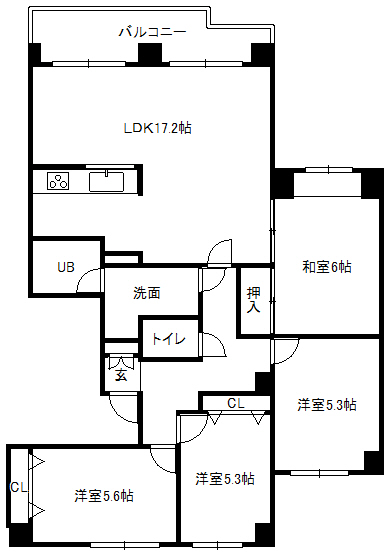 フロンティア南11条の間取り