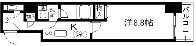 京都市下京区杉屋町のマンションの間取り