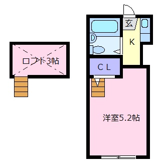 松原市天美東のアパートの間取り