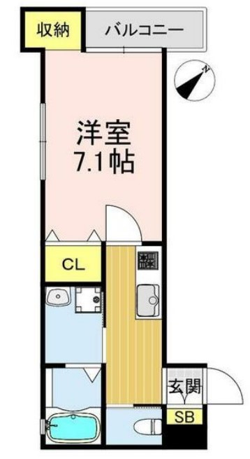 神戸市灘区篠原北町のマンションの間取り