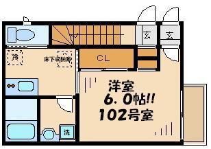 日野市落川のアパートの間取り