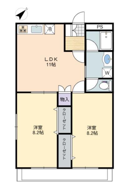 コンフォート辰己Ｃ館の間取り