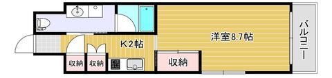 呉市三条のマンションの間取り