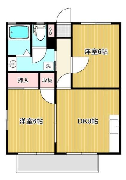 日野市程久保のアパートの間取り