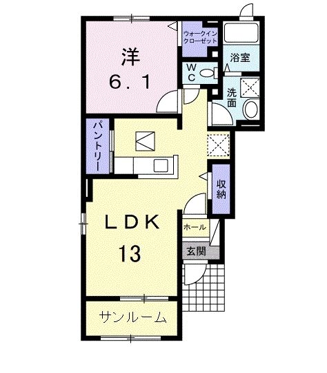 津市芸濃町椋本のアパートの間取り