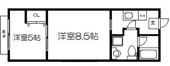 京都市上京区藪之内町のマンションの間取り