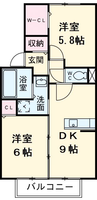 【海部郡大治町大字北間島のアパートの間取り】