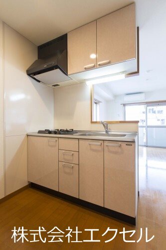 キッチン　２口コンロ付きのカウンターキッチン