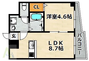 ラビン新開地の間取り写真