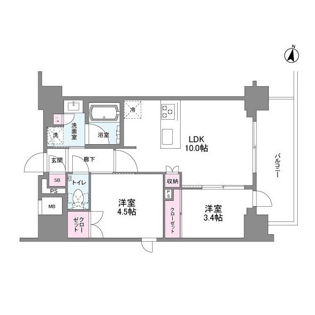 北大阪急行 緑地公園駅 徒歩8分 10階建 築1年の間取り写真