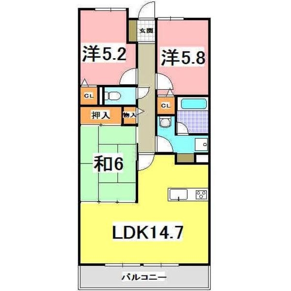 ＪＲ山陽本線 明石駅 バス乗車時間：15分 最寄りバス停で下車 徒歩3分 4階建 築22年の間取り写真