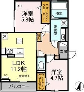 CasaWestの間取り写真