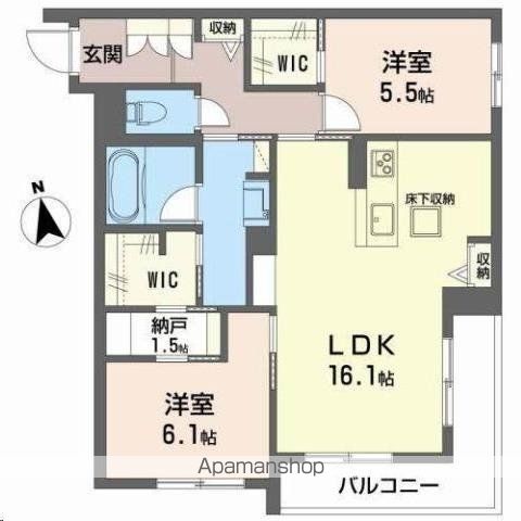 仙台市地下鉄東西線 薬師堂駅 徒歩17分 3階建 築3年の間取り写真