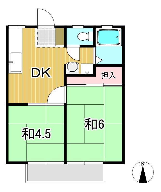 南ハイツの間取り