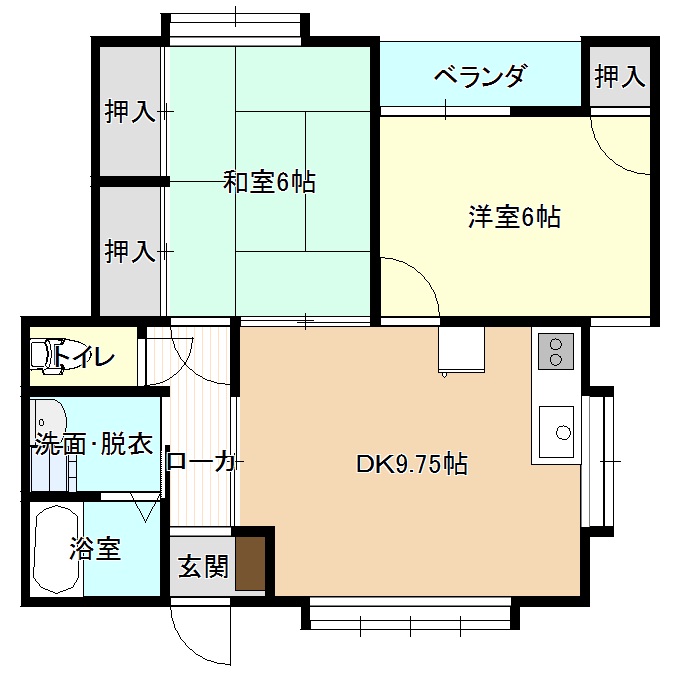 小柳アパートB棟の間取り