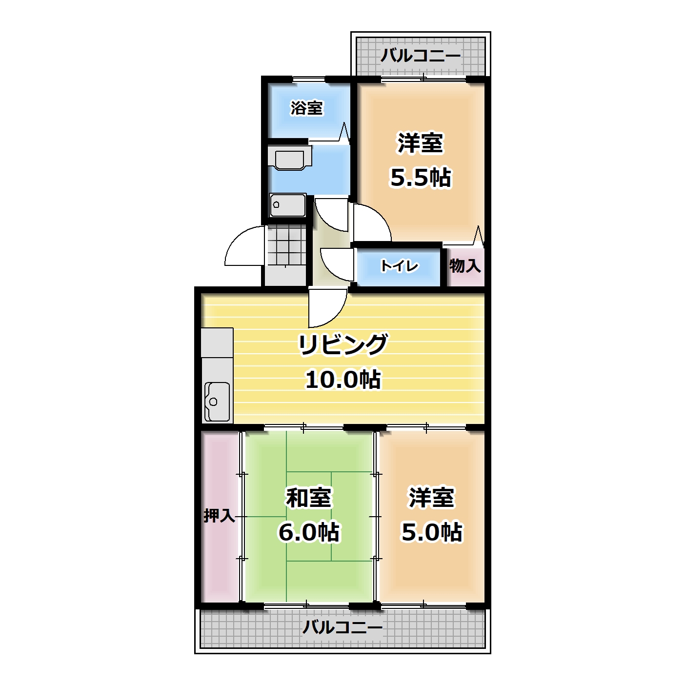 アロマガーデンハイツの間取り