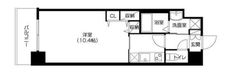 大阪市北区南扇町のマンションの間取り