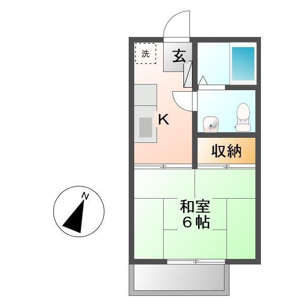 尾道市美ノ郷町三成のアパートの間取り