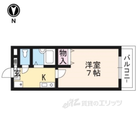 【京都市左京区山端森本町のマンションの間取り】