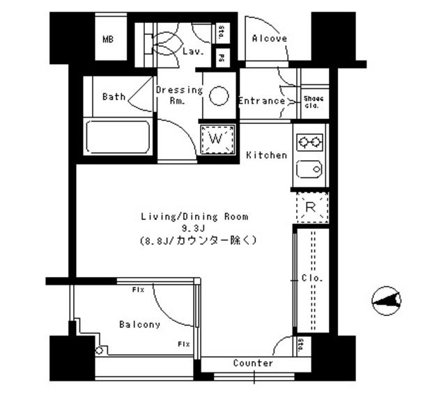 パークアクシス神楽坂ステージの間取り